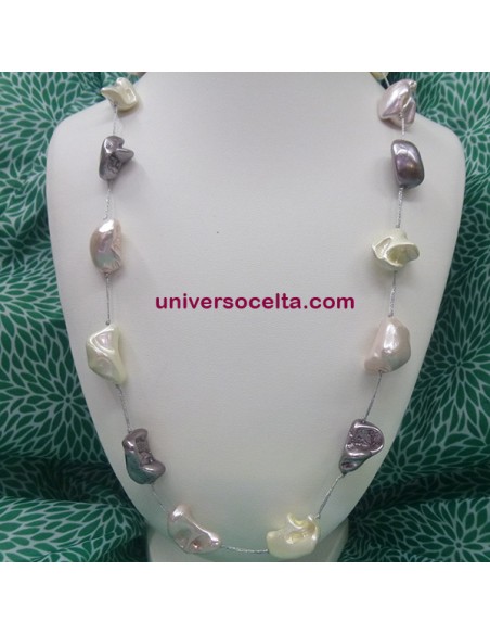 Collar con Madreperlas en tres orientes 3CM