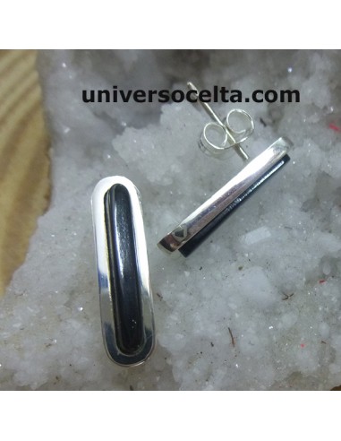 Pendiente plata con Azabache T045021