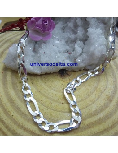 Cadena de plata barbada maciza caballero CMB5