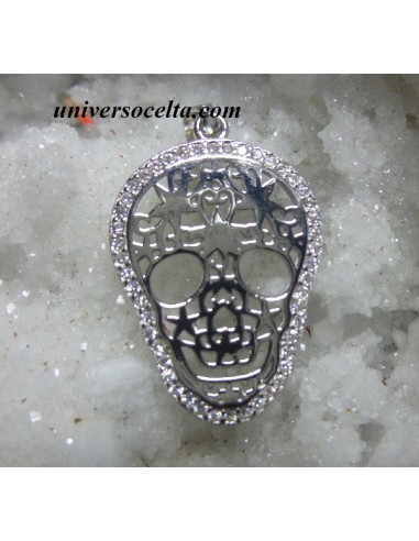 Colgante Calavera de Plata y Circonitas 903