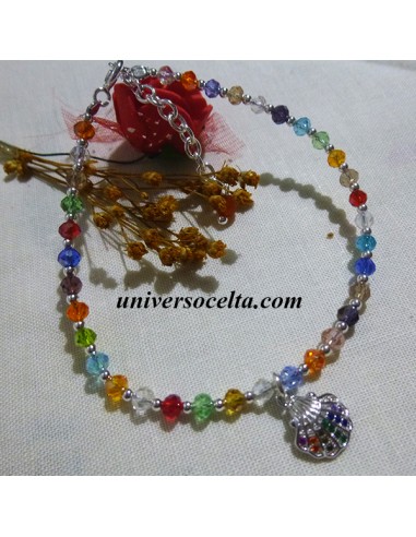 Chackras Pulsera de plata con concha 151-85