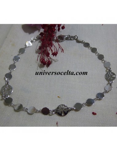 Pulsera con chapitas y Árboles de la vida 1115