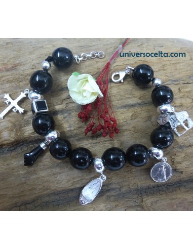 Pulsera de Asturias con Azabache y Charms PAST