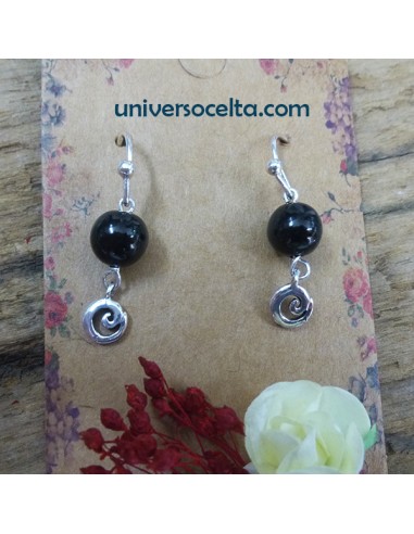 Pendientes de azabache con Espiral TEP