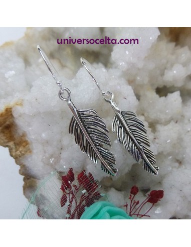 Pendientes con Pluma de plata 320-661