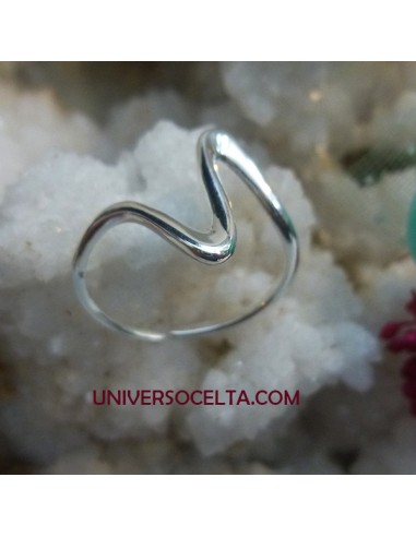 Anillo Zig-Zag de plata ajustable 340-321