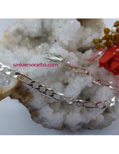 Pulsera barbada combinada 3x1 de plata 311