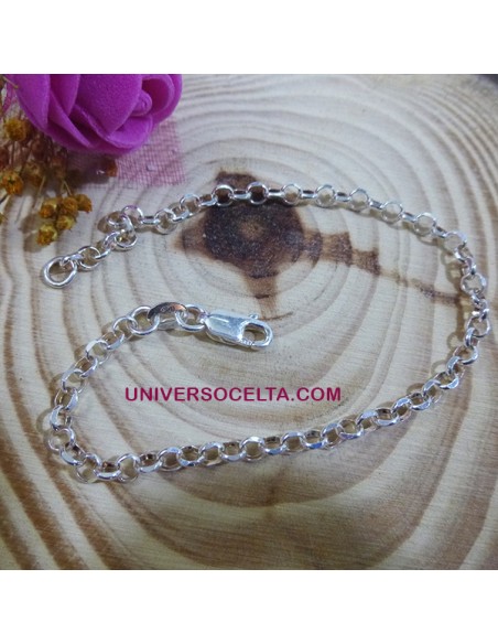 Pulsera rolo para charms en plata