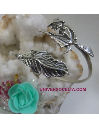 Brazalete exotérico con Bruja de plata