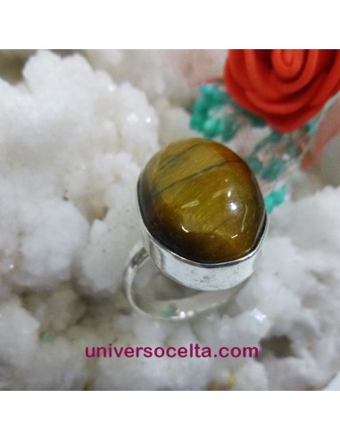 Anillo ajustable con Ojo de Tigre