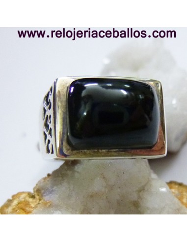 Anillo de Plata y Azabache de...