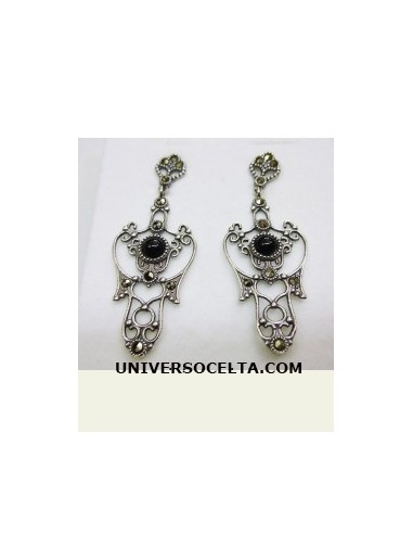 Azabache Pendientes Filigrana 4105