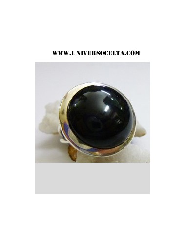 Anillo de Azabache y Plata A-64