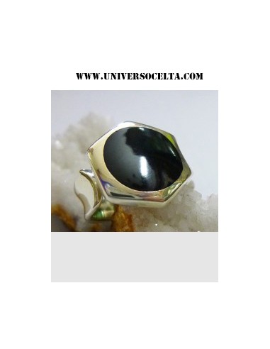 Anillo de Azabache y Plata A-302