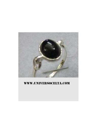 Anillo de Plata y Azabache  640-51