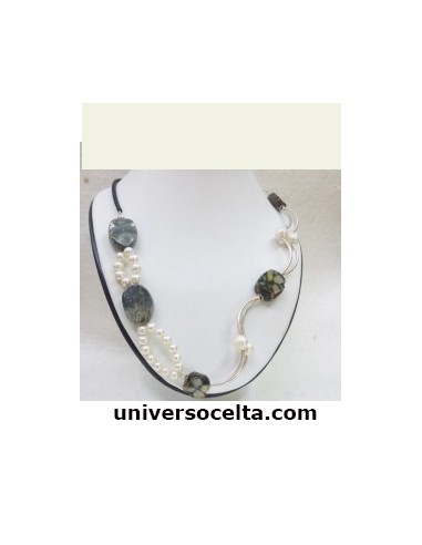 Collar con Quiastolita e Infinito QG3