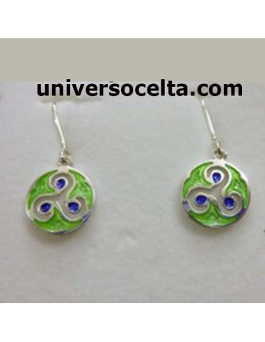 Pendientes Celtas Esmalte Triskel EF110