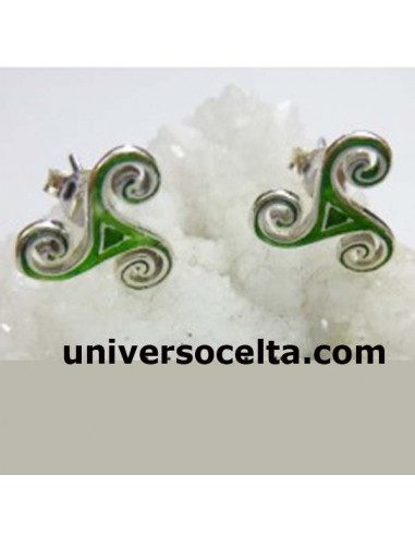 Pendientes Celtas Trisquel Esmalte...