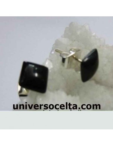 Pendiente de azabache y plata 620-0074