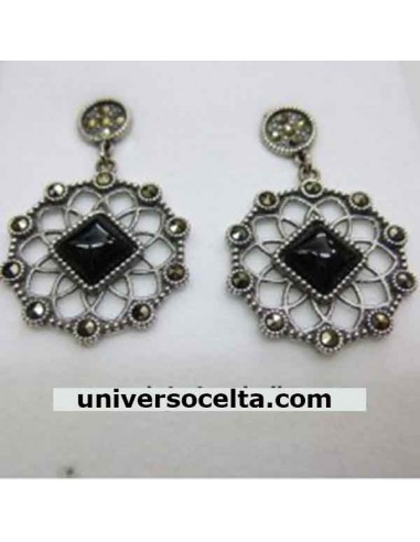 Pendientes Plata con Azabache y...