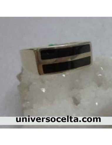 Anillo con Azabache y Plata AI76c