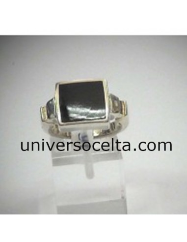 Anillo de Azabache y Plata de ley AI58