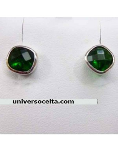 Pendiente de Plata y Piedra Verde 5280