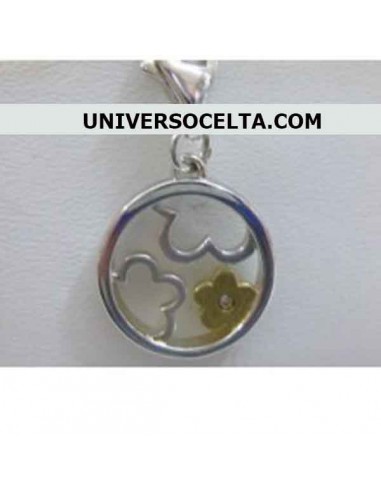 Charm de plata con Flores 741