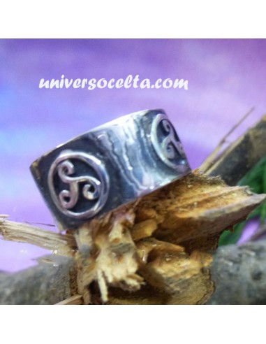 Anillo  Artesano con todo Triskeles