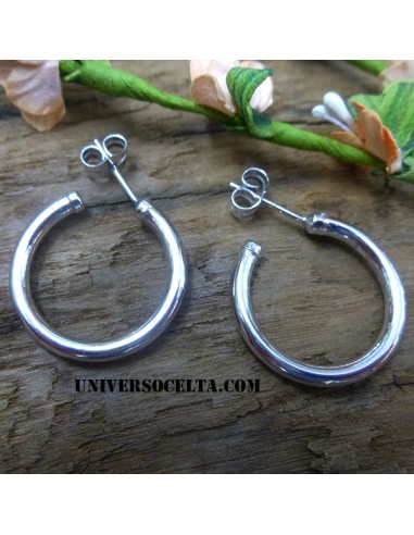 Aretes de plata rodiada 714A08