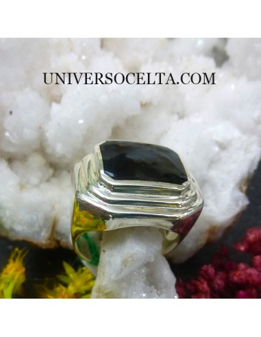 Anillo de Azabache y Plata  AI41B