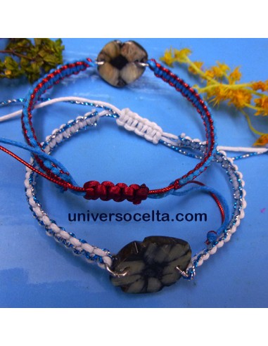 Quiastolita Pulsera de Macramé PMQ