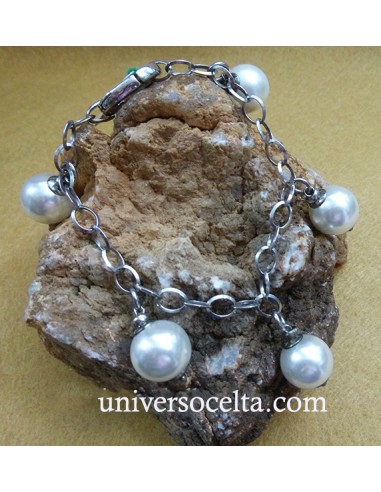 Pulsera de Plata con Perlas X72B