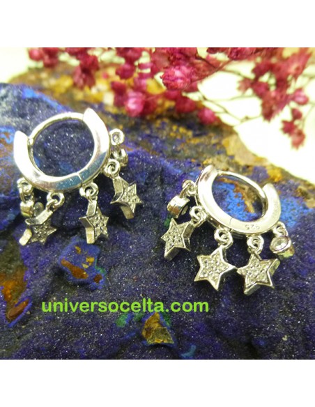 Pendientes con Estrellitas y Arete 651-0180