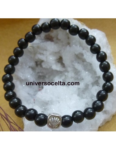 Pulsera de Azabache unisex con Concha 660-56