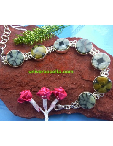 Pulsera con Quiastolita en plata  PNQ7