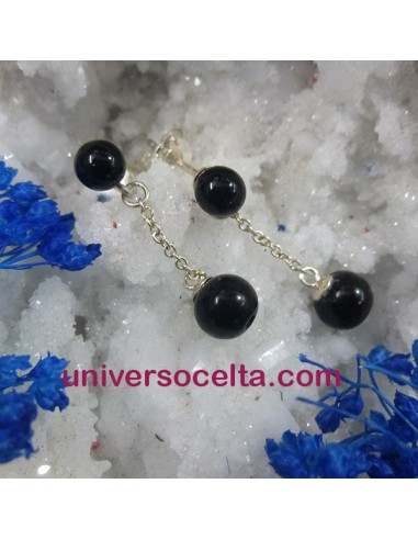 Pendientes con bolas de Azabache DB1