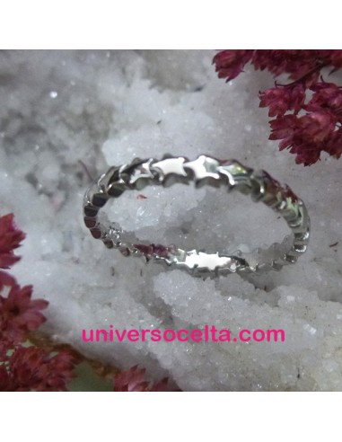 Anillo con Estrellitas en plata inalterable 340-0303