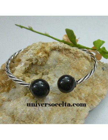 Brazalete de plata y Azabache 660-0046