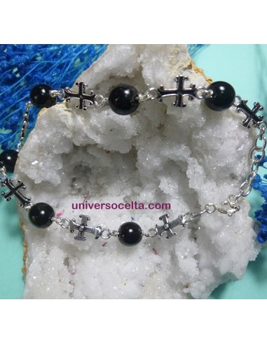 CYB Pulsera de plata con Azabache y...